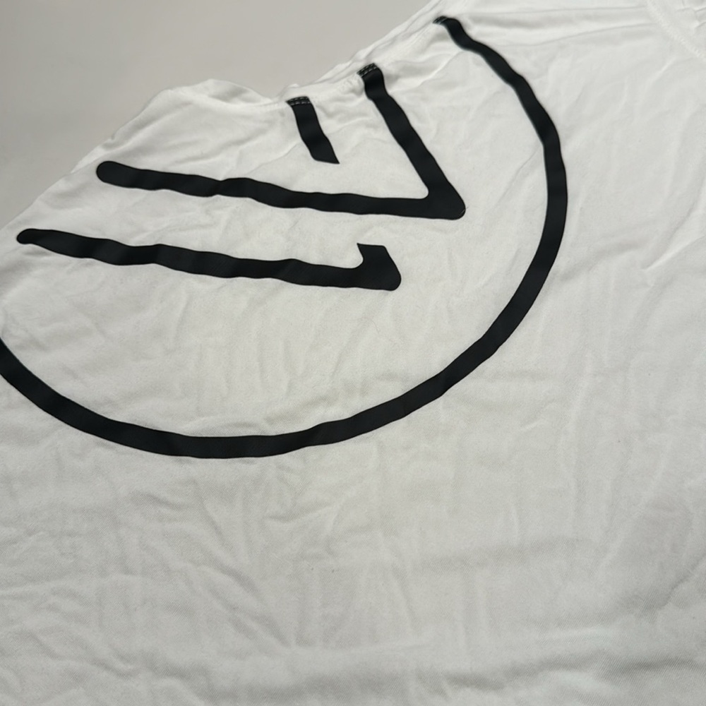 White Muscle Tee with Black Graphic - Picture 2 of 4
